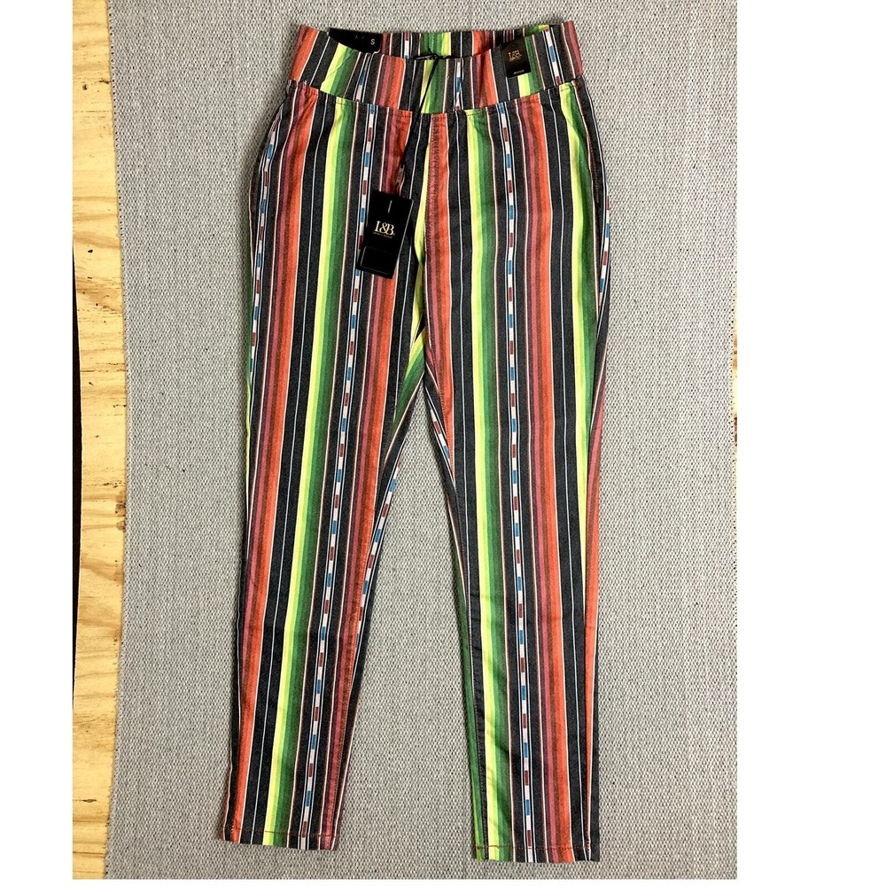 Lucky & Blessed Pants Women Small Multicolor Serape Stripe Western Boho New
